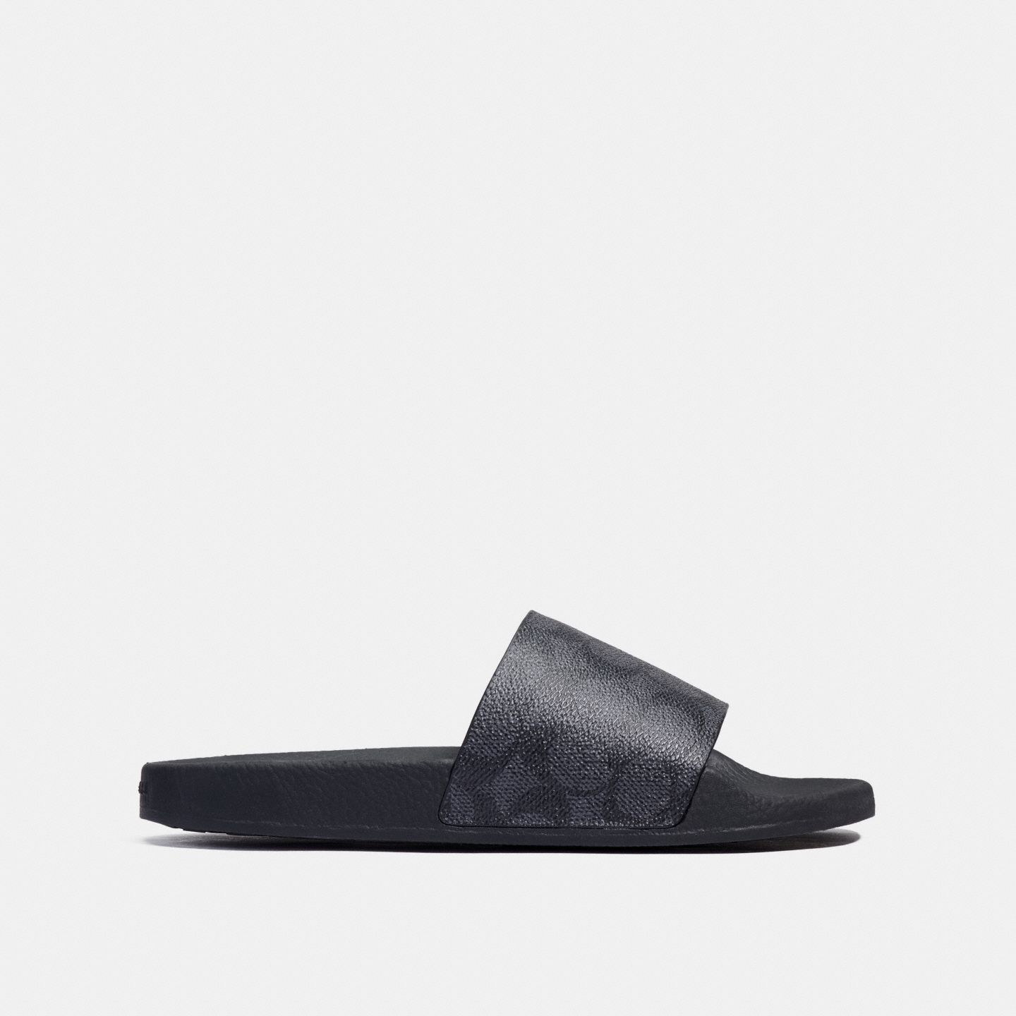 Женские сандалии Coach Udele Sport Slide In Signature Canvas, цвет: Угольный / Чёрный — фото 2