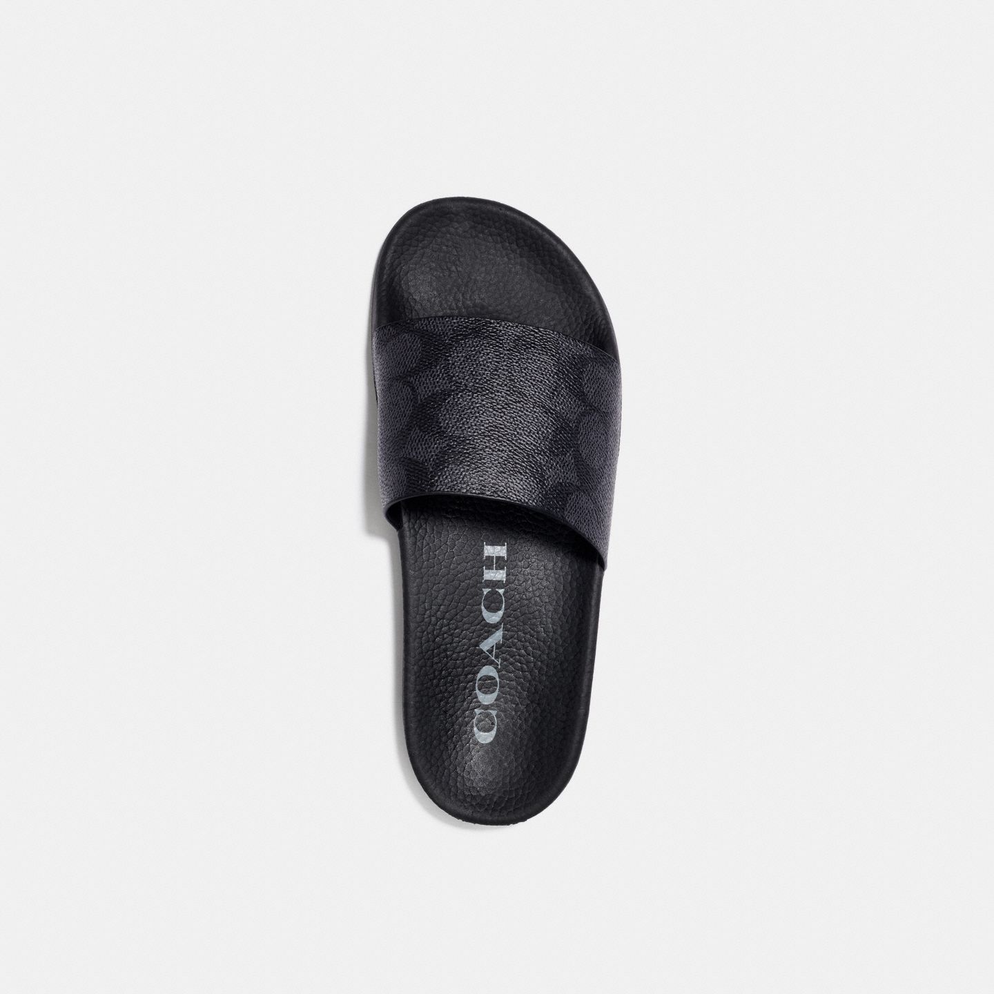Женские сандалии Coach Udele Sport Slide In Signature Canvas, цвет: Угольный / Чёрный — фото 3