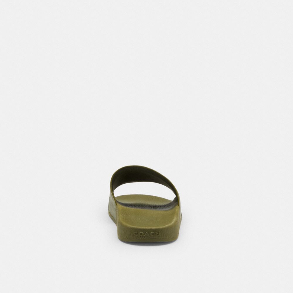Coach Udele Sport Slide In Signature Canvas In Green