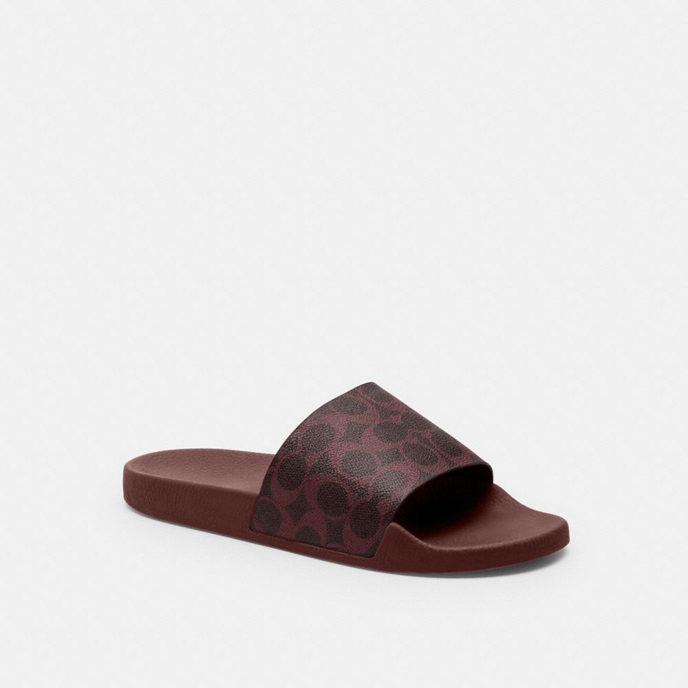 Coach Udele Sport Slide In Signature Canvas In Purple