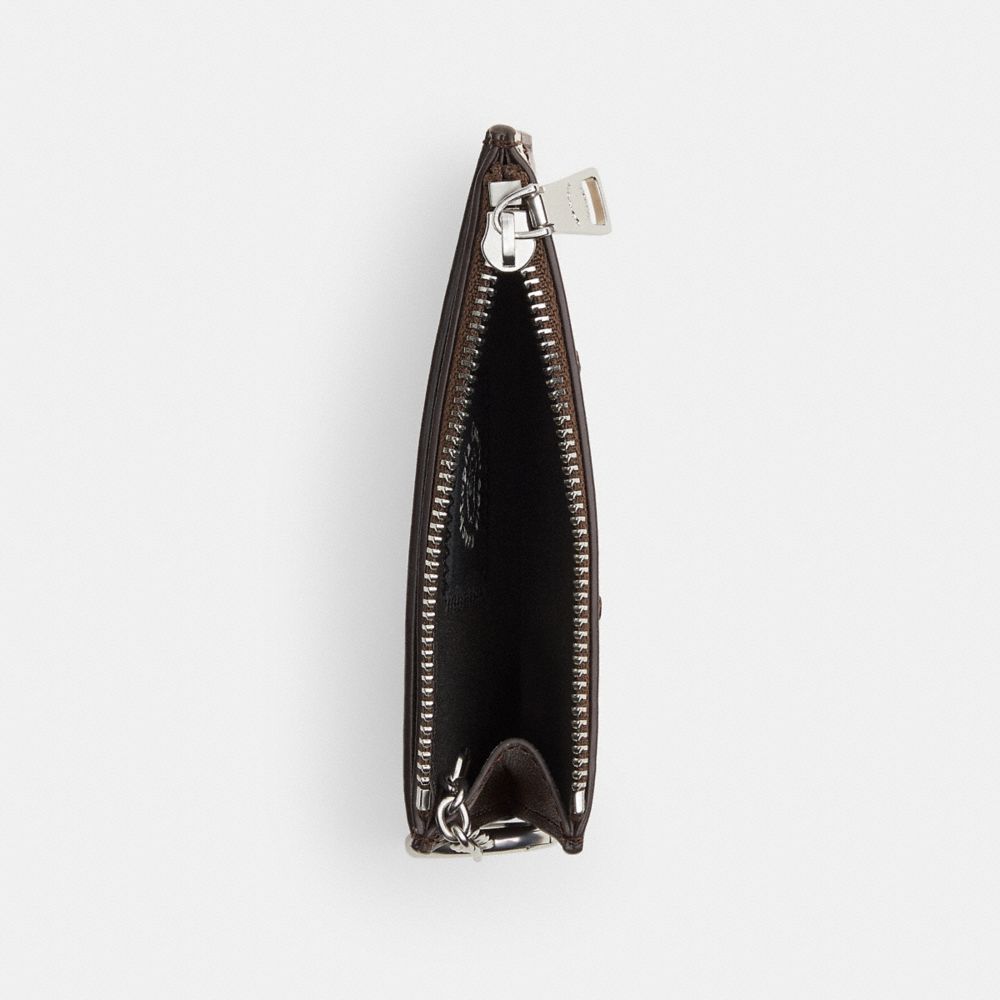 COACH®,Porte-cartes zippé avec porte-clés en cuir Upcrafted à carreaux,Multi 2,Inside View,Top View