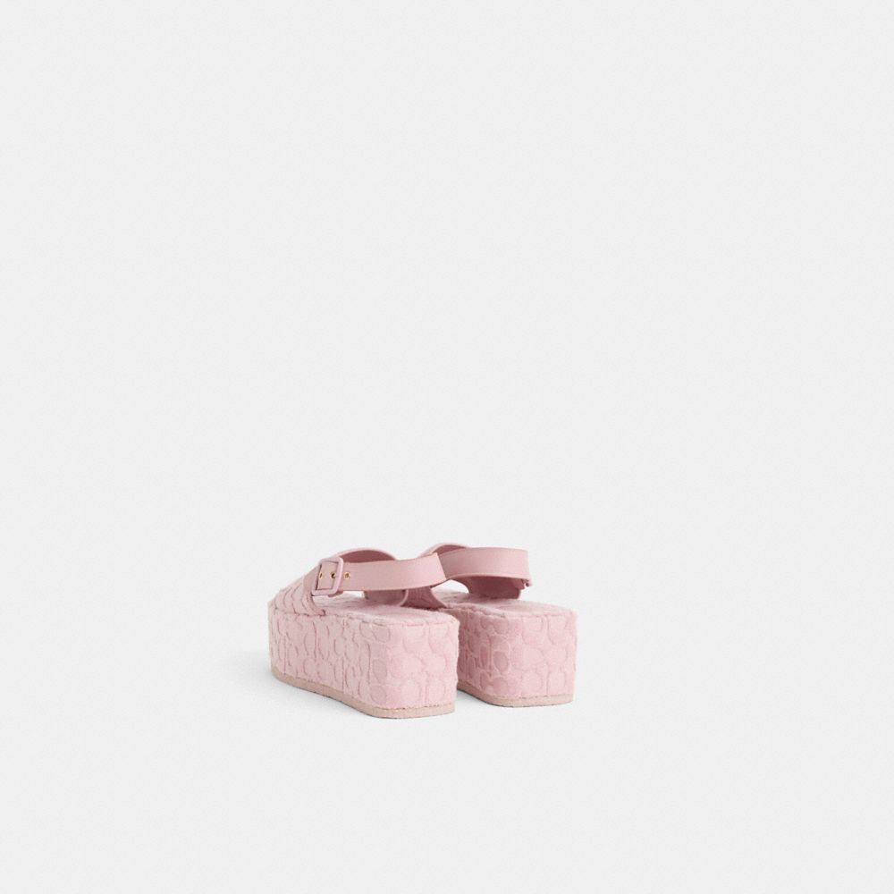 COACH RESTORED NOELLE SANDAL IN SIGNATURE TERRY CLOTH 