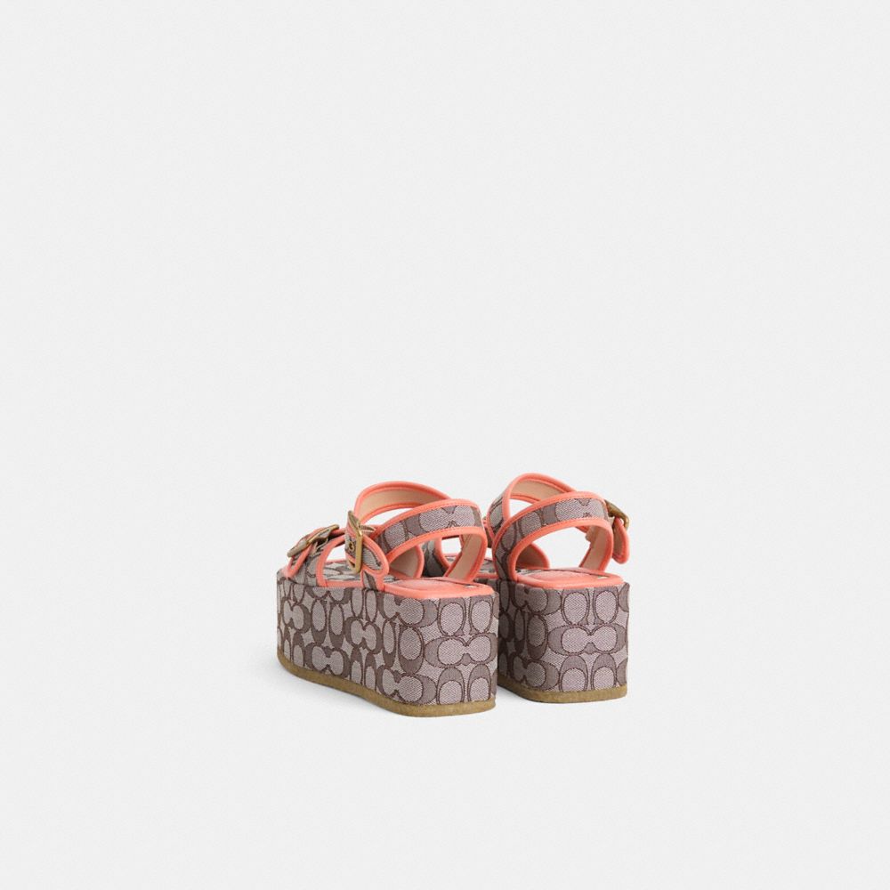 COACH®,Restored Naomi Flatform,Multi Color,Back View