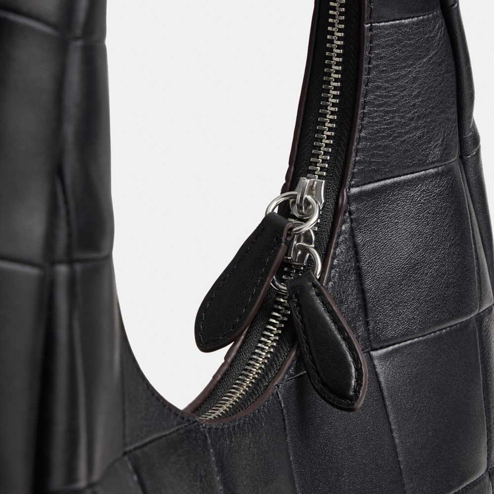 Alter/Ego Crescent Shoulder Bag Checkerboard Upcrafted Leather