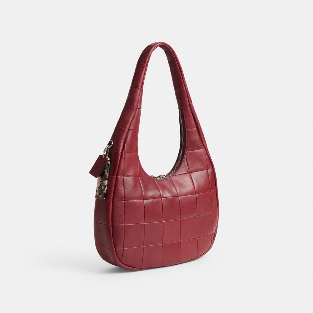 Coach Alter/ego Crescent Shoulder Bag In Checkerboard Upcrafted Leather