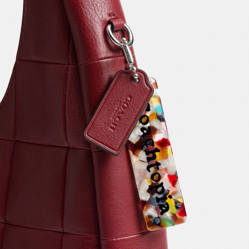 Coach Alter/ego Crescent Shoulder Bag In Checkerboard Upcrafted Leather