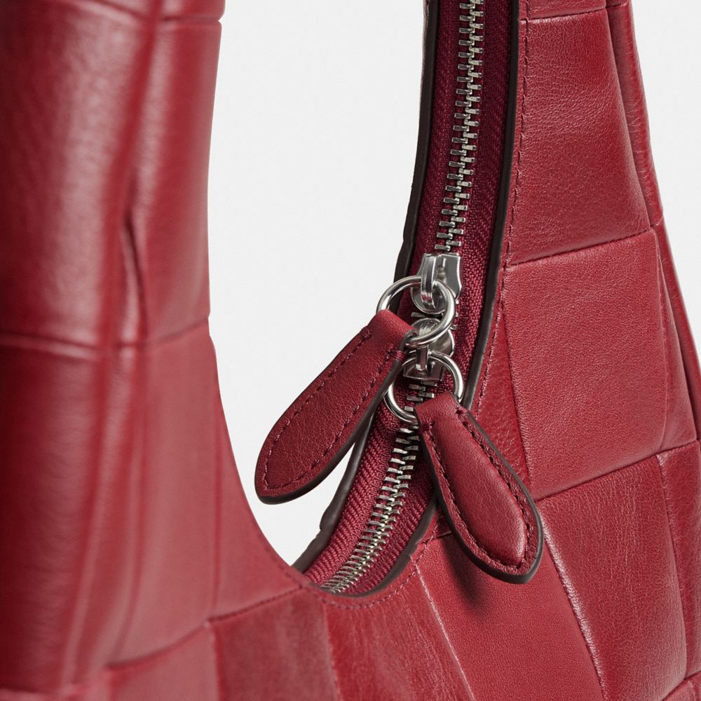 Coach Alter/ego Crescent Shoulder Bag In Checkerboard Upcrafted Leather