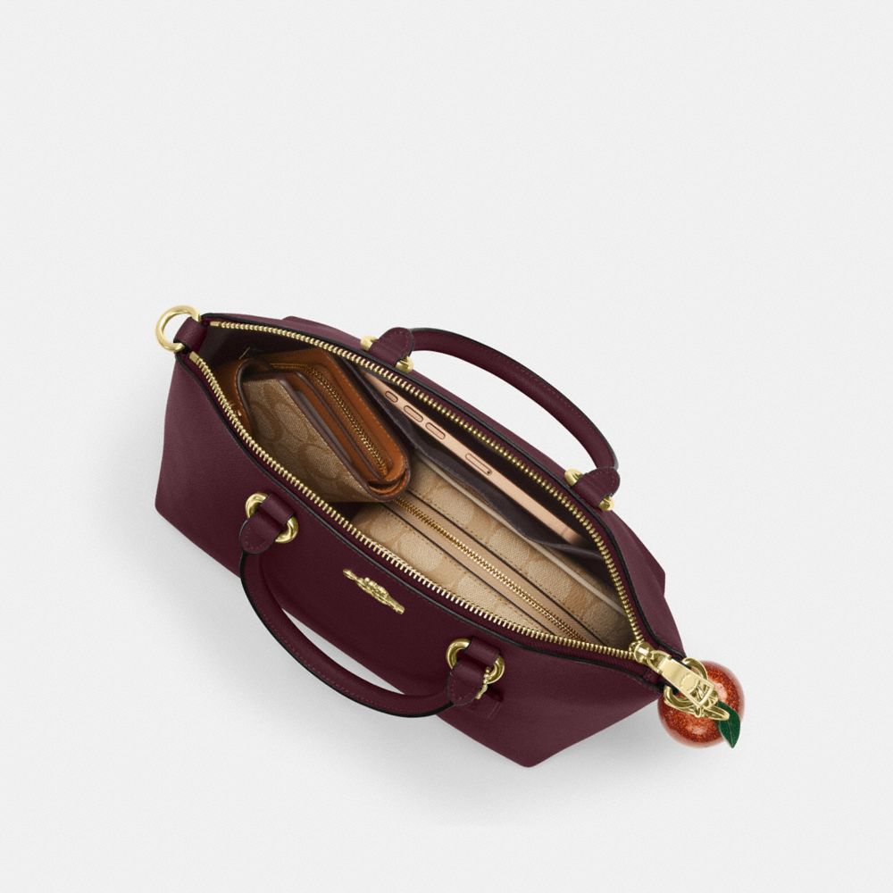 COACH®,Sadie Satchel Bag,,Inside View,Top View