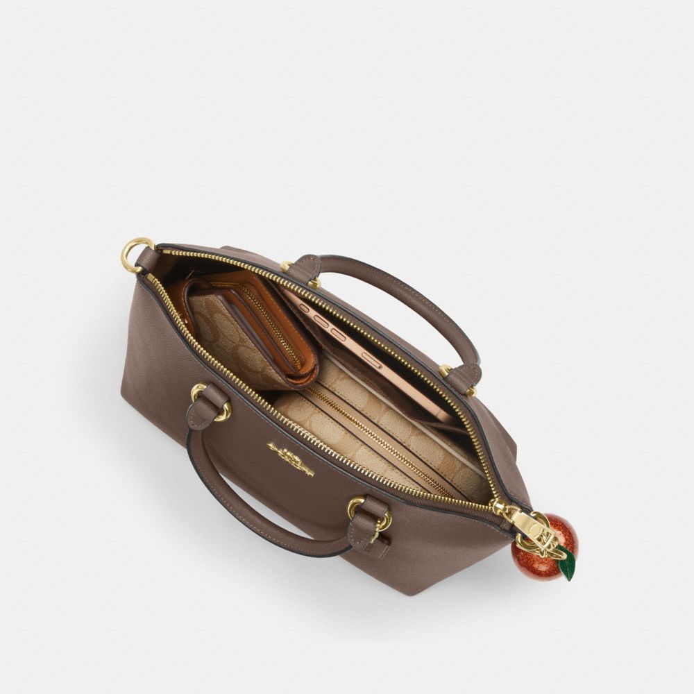 COACH®,Sadie Satchel Bag,,Inside View,Top View
