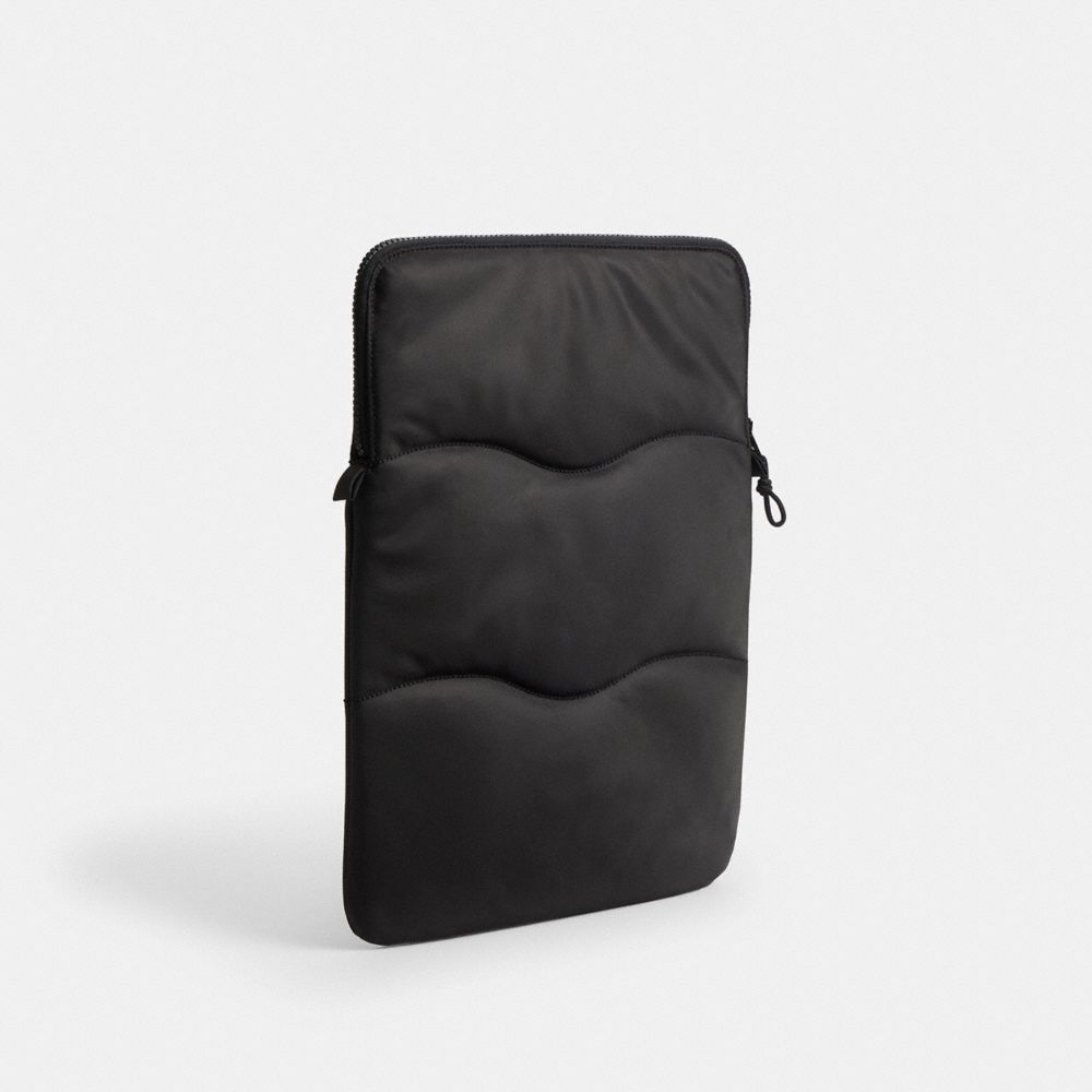 COACH®,Coachtopia Loop Laptop Sleeve With Wavy Quilting,,Angle View