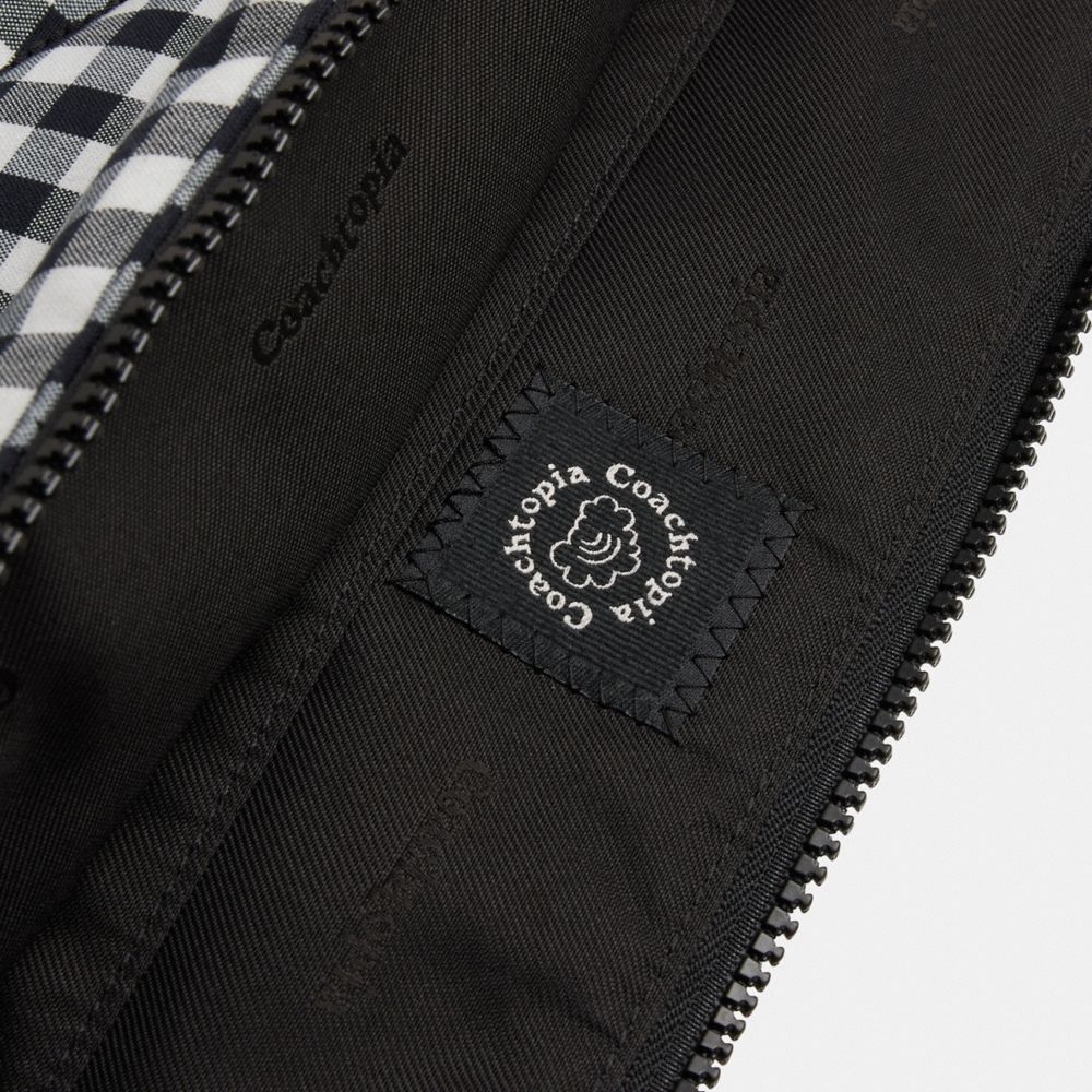 Coachtopia Loop Laptop Sleeve With Wavy Quilting Gingham