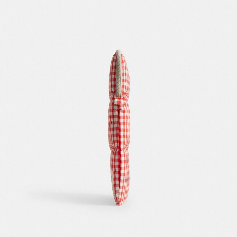 COACH®,Coachtopia Loop Laptop Sleeve With Wavy Quilting In Gingham,,Group View