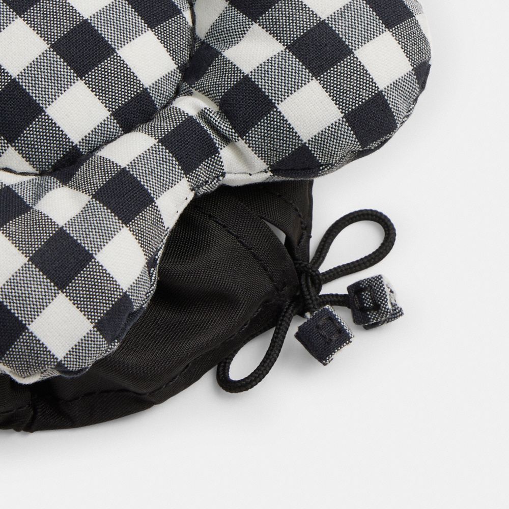 COACH®,Coachtopia Loop Flower Headphone Covers In Gingham,,Closer View