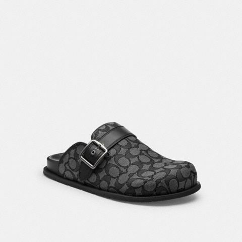 Coach Buckle Clog In Signature Jacquard