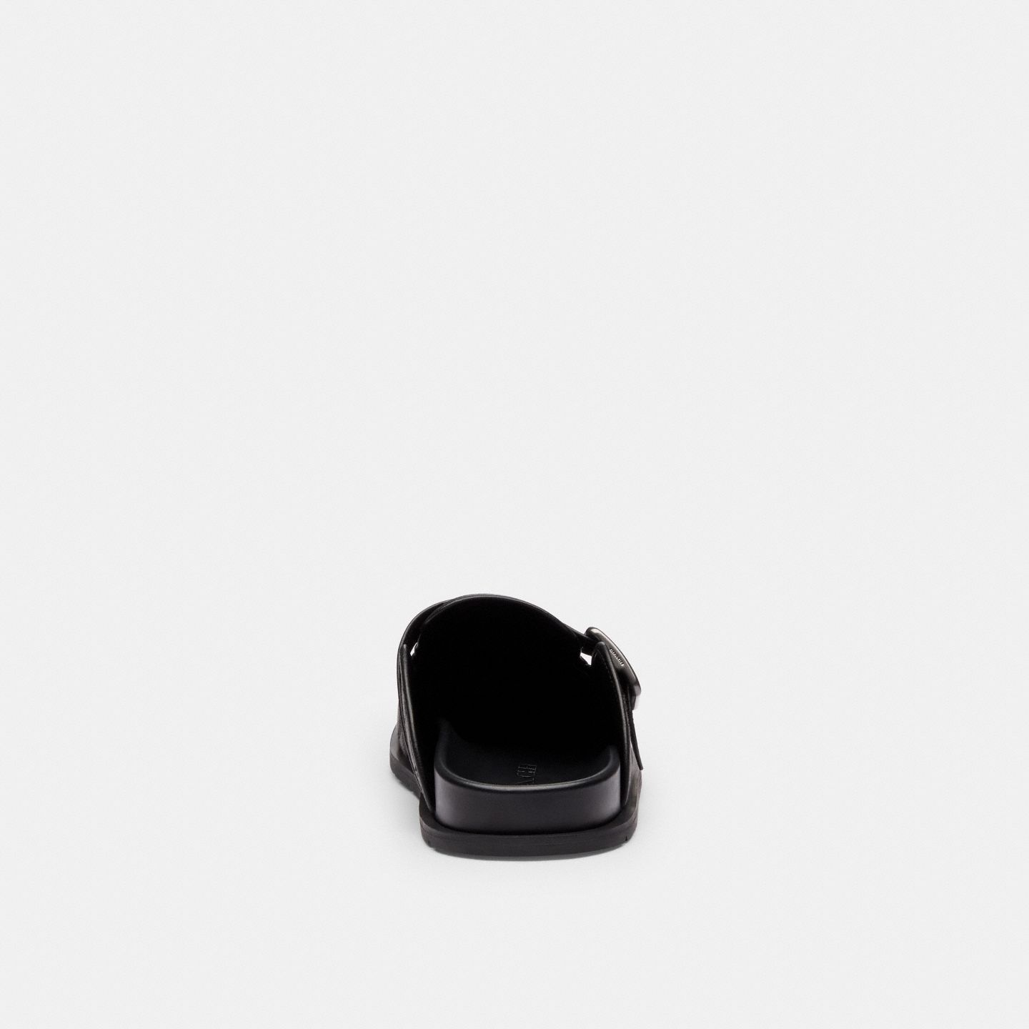 Сабо Coach Buckle из жаккарда Signature, цвет: Графитовый / Чёрный — фото 4