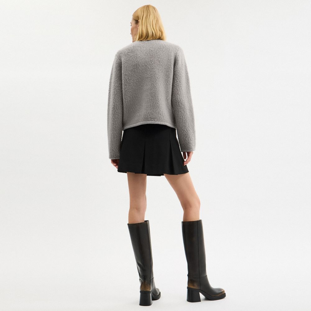 COACH®,Brushed Heritage Cardigan,,Scale View