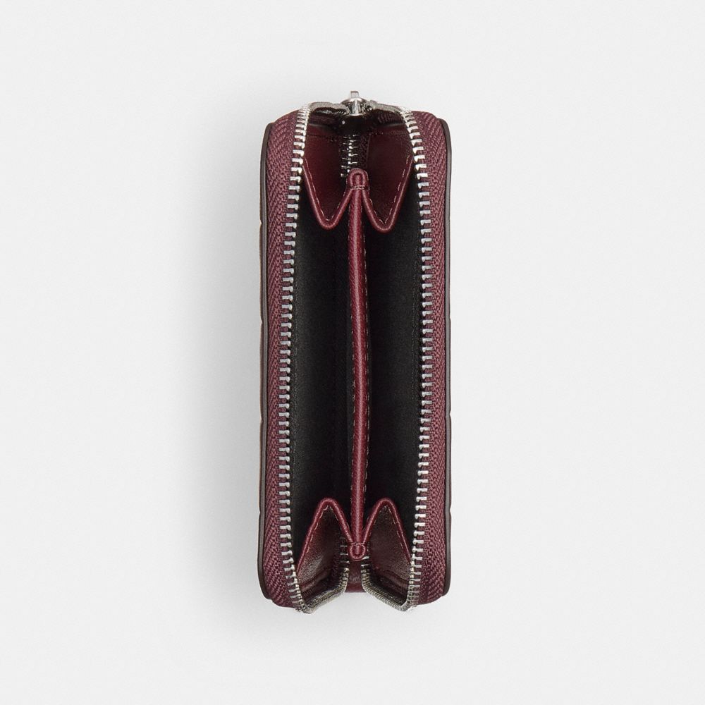 COACH®,Zip Around Wallet In Checkerboard Upcrafted Leather,,Inside View,Top View