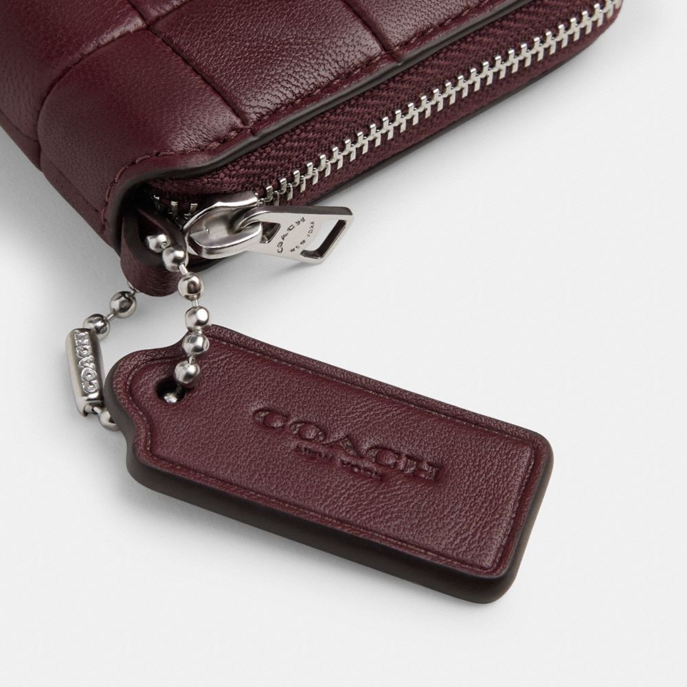 Zip Around Wallet In Checkerboard Upcrafted Leather
