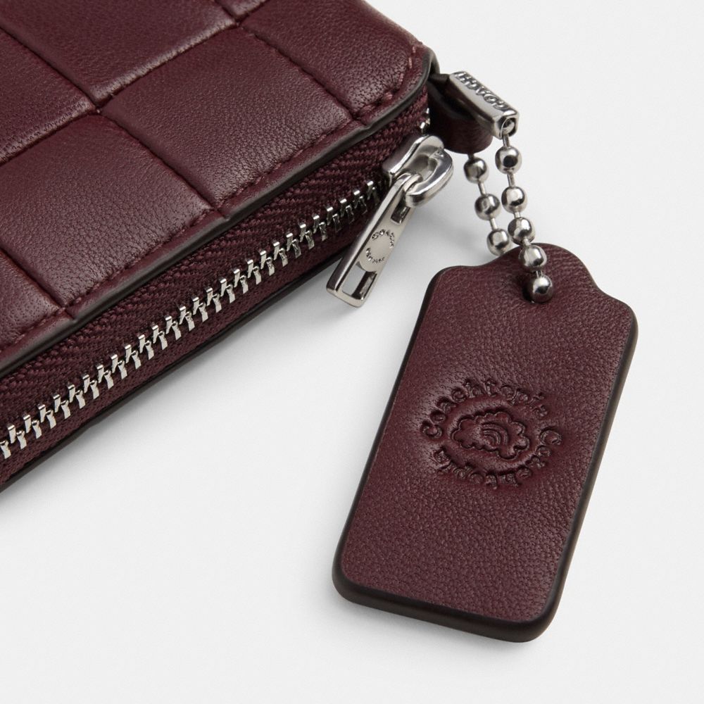 Zip Around Wallet In Checkerboard Upcrafted Leather