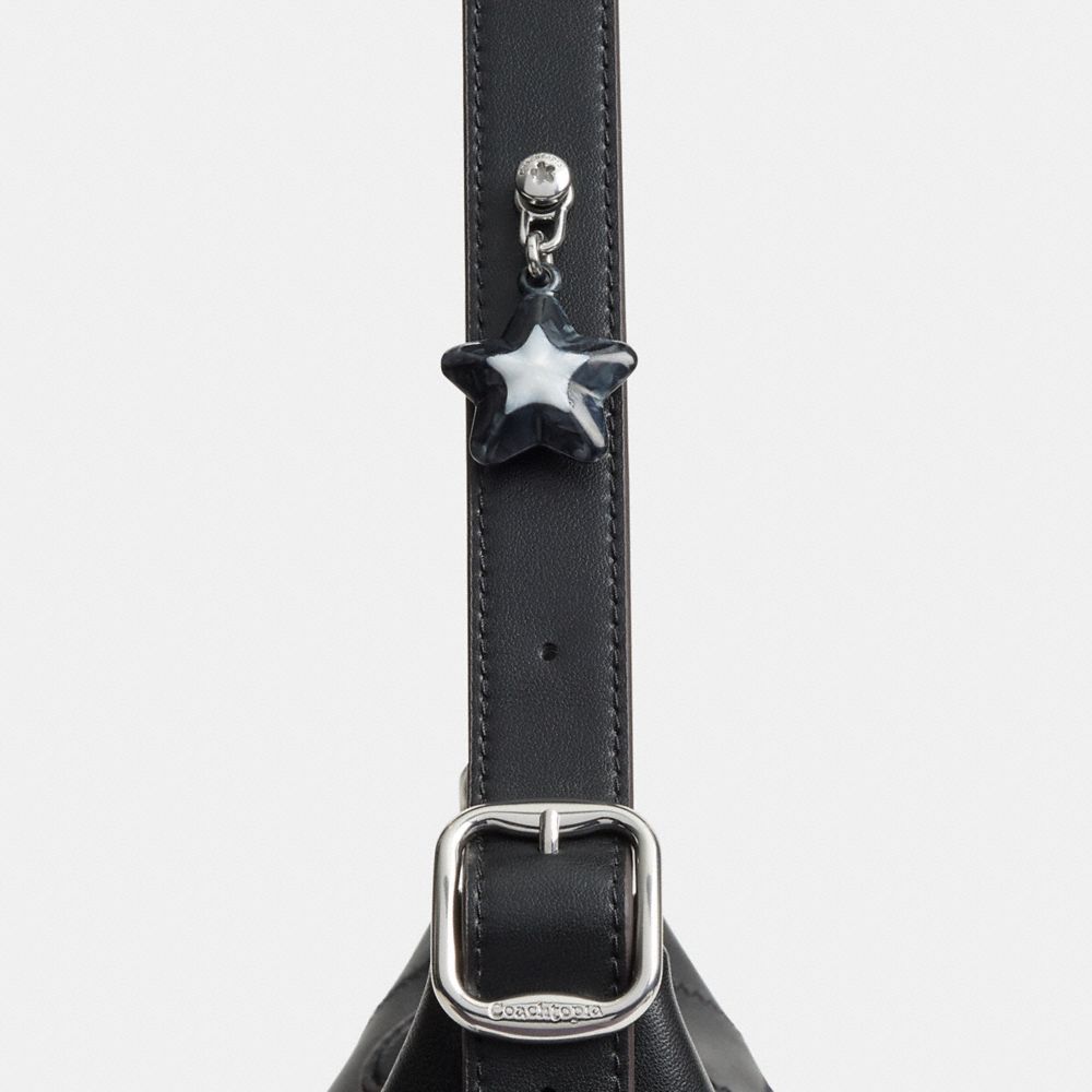 Coach Star Bag Charm In Black