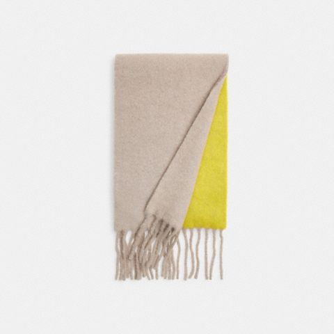 Женские аксессуары Coach Colorblock Muffler With Rubber Patch