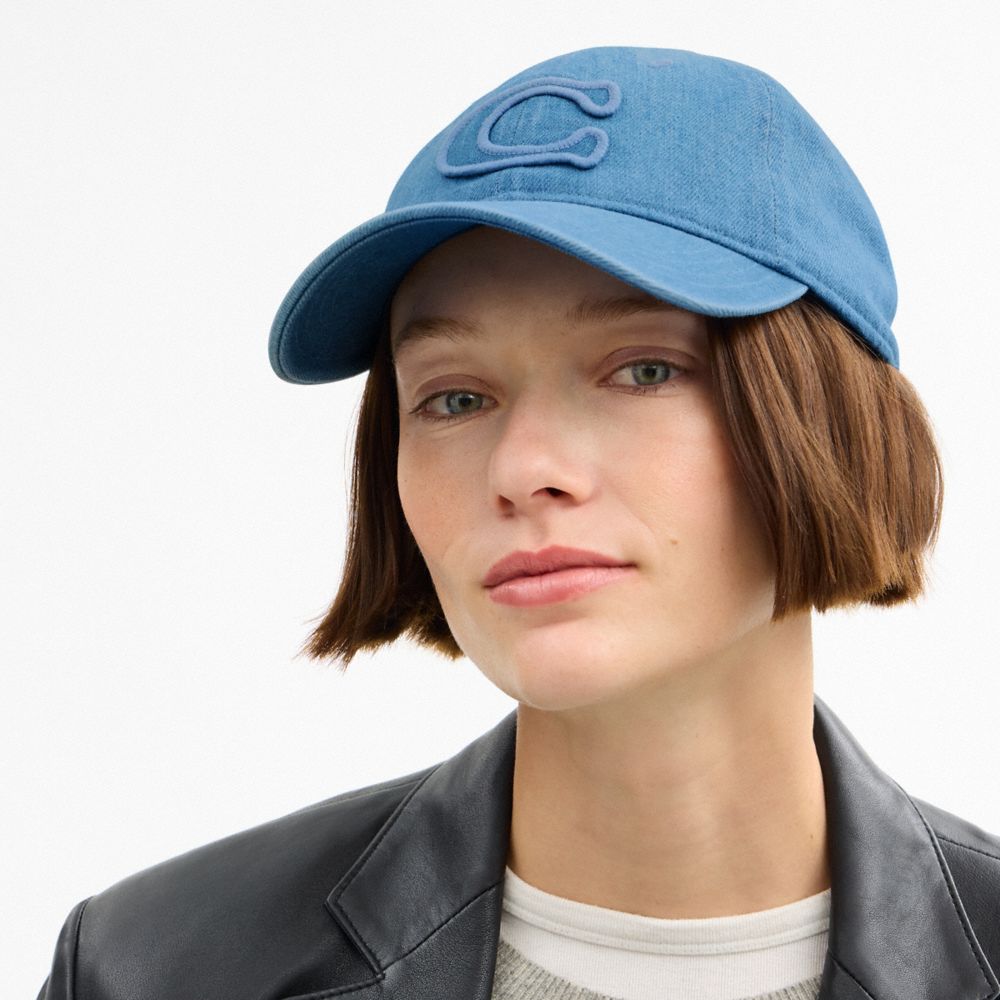 COACH®,シグネチャー パッチ ベースボール ハット,ファッション雑貨,ｲﾝﾃﾞｨｺﾞ