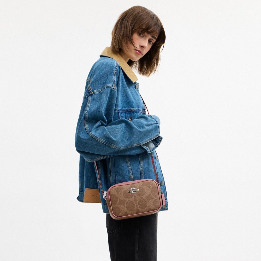 COACH®,Mini Jamie Camera Bag In Maxi Signature Canvas,Brown