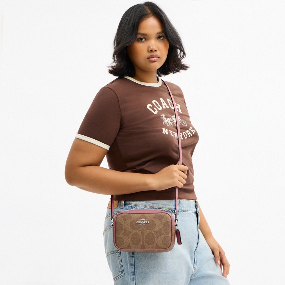 COACH®,Mini Jamie Camera Bag In Maxi Signature Canvas,Brown