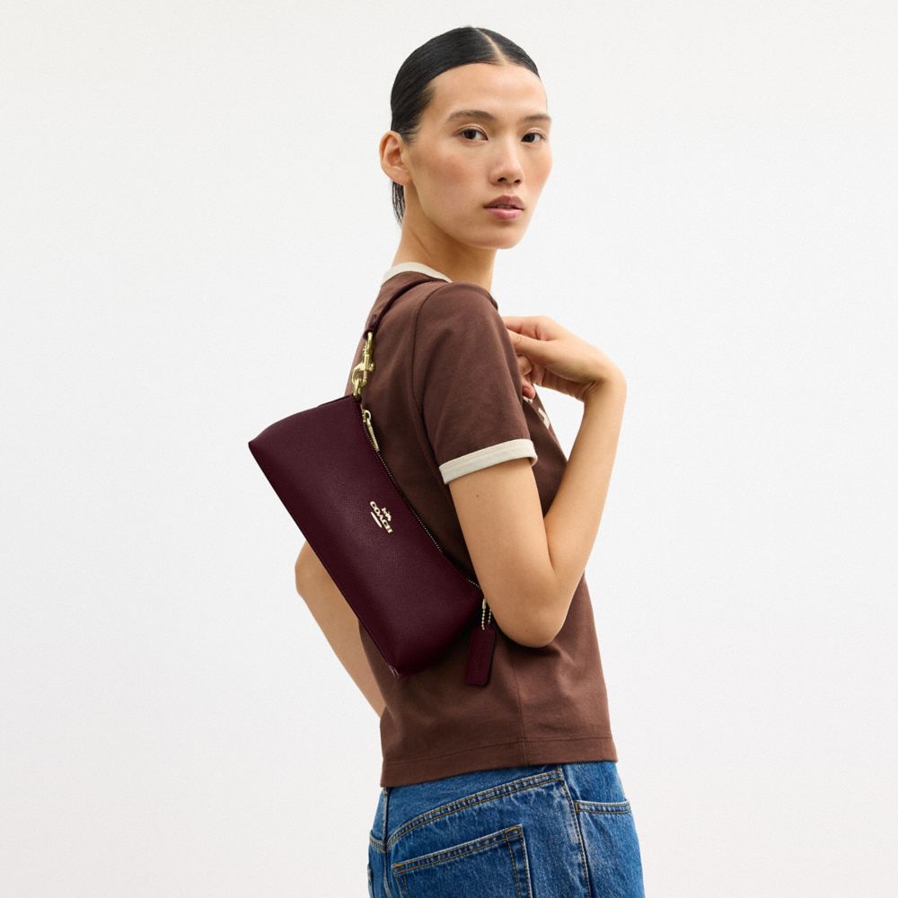 COACH®,Charlotte Shoulder Bag,Maroon,Detail View