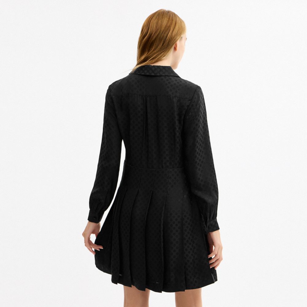 COACH®,Jacquard Pleated Dress,,Scale View