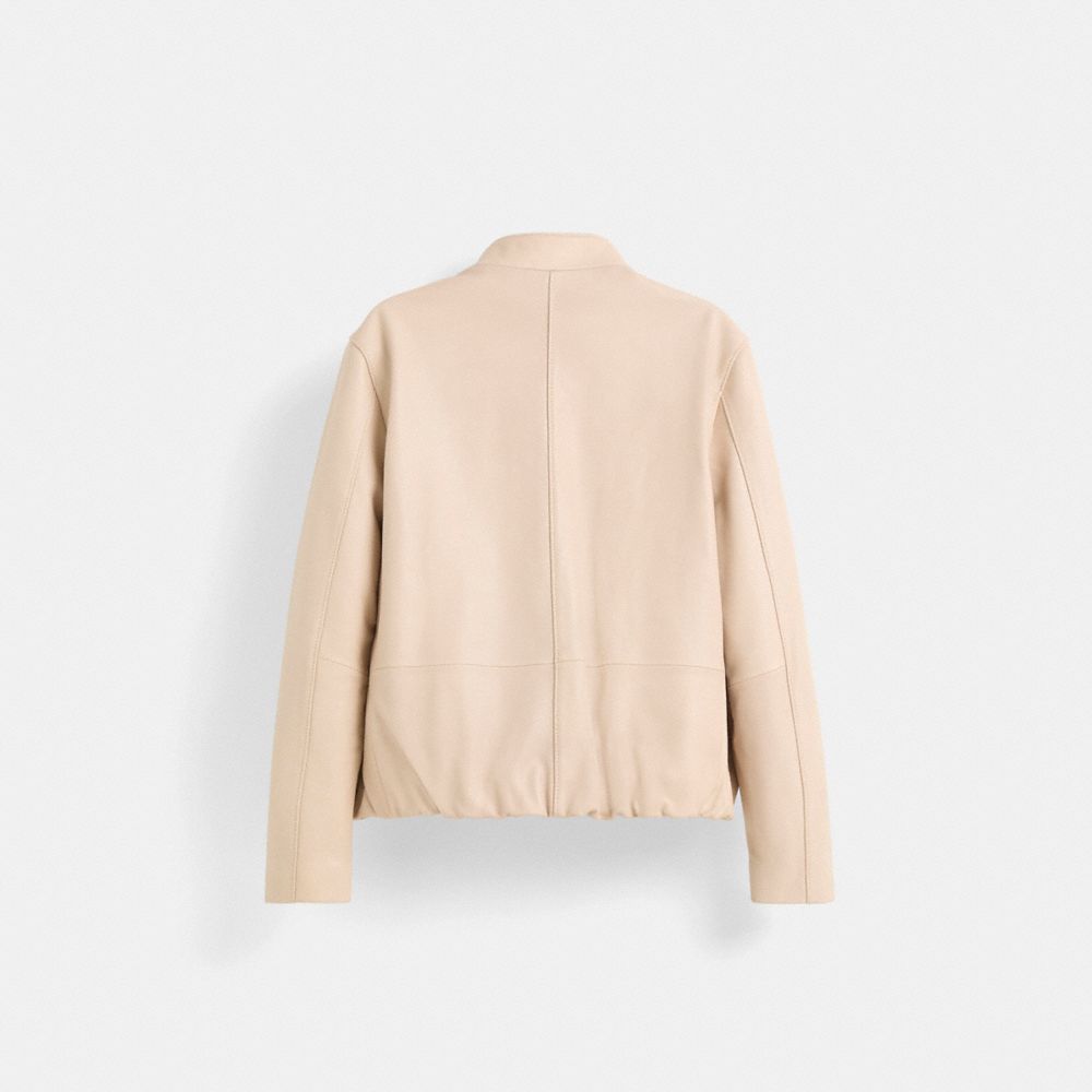 Shop Coach Restored Lightweight Leather Jacket In 70s Trench