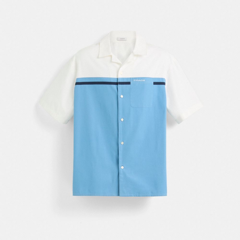 Coach Restored Scout Shirt In Blue Multicolor