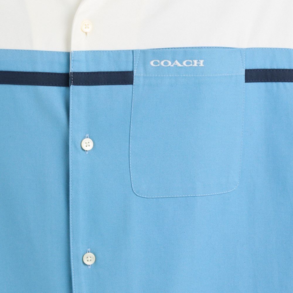 Coach Restored Scout Shirt In Blue Multicolor
