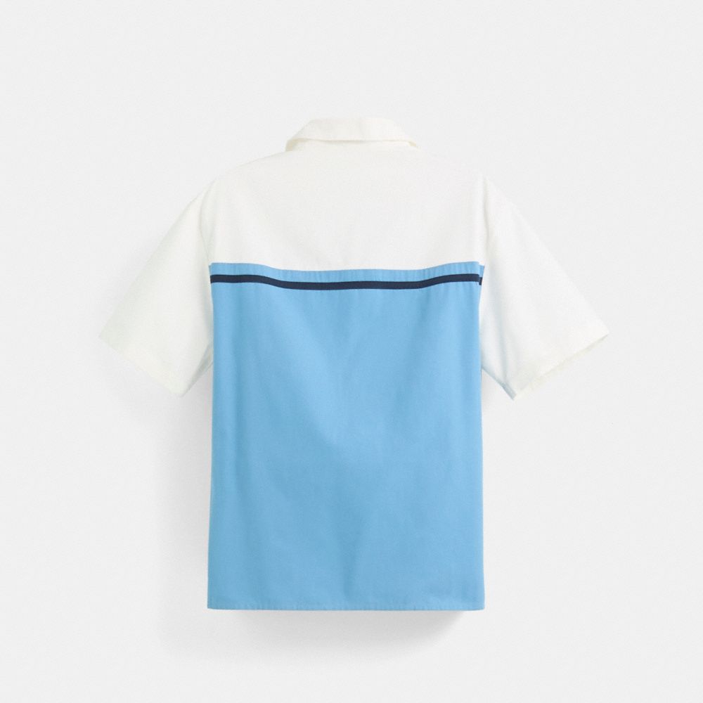 Coach Restored Scout Shirt In Blue Multicolor