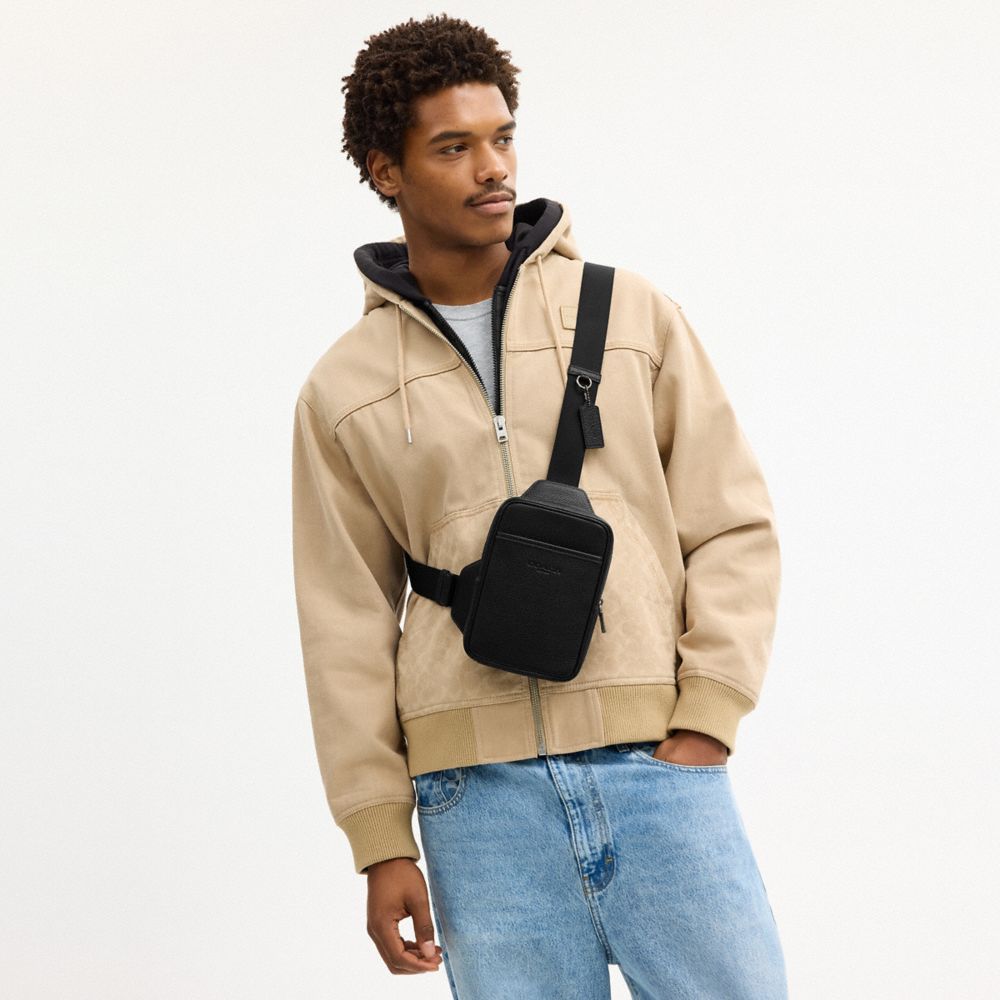 COACH®,Small Turner Pack,Black,Detail View