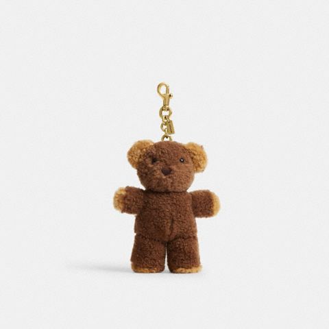 Женские брелоки Coach Teddy Bear Bag Charm In Shearling