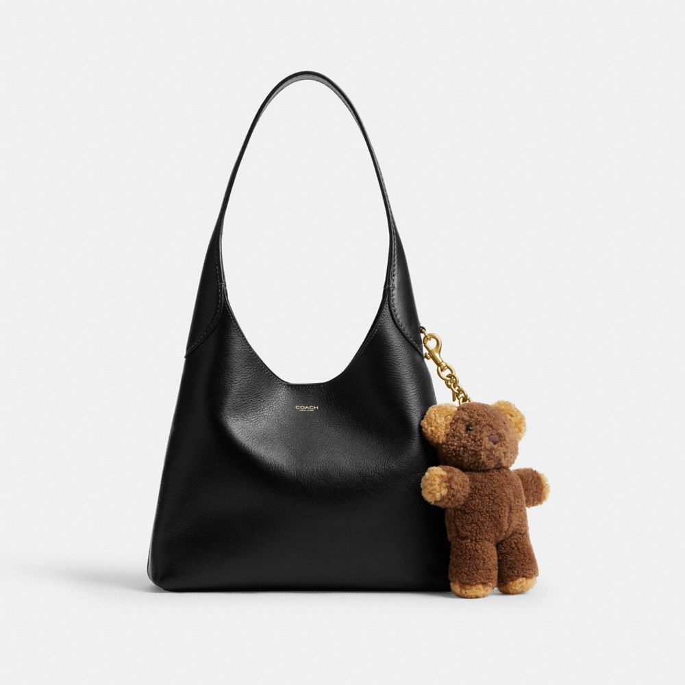Coach Teddy Bear Plushie Bag Charm In Shearling