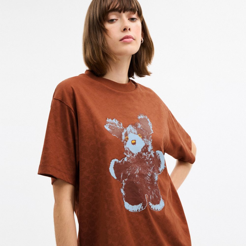 Fuzzy Signature Relaxed T Shirt