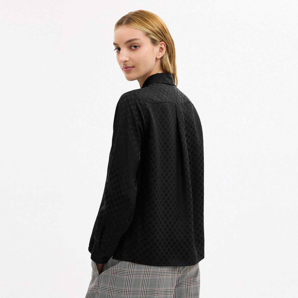 COACH®,Jacquard Blouse,,Scale View