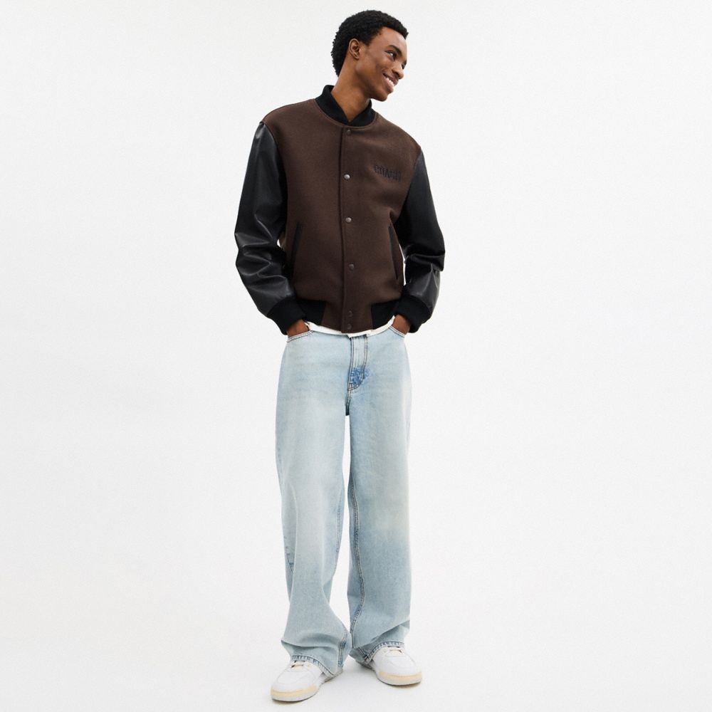 COACH®,Baggy Denim Jeans In Organic Cotton,,Scale View