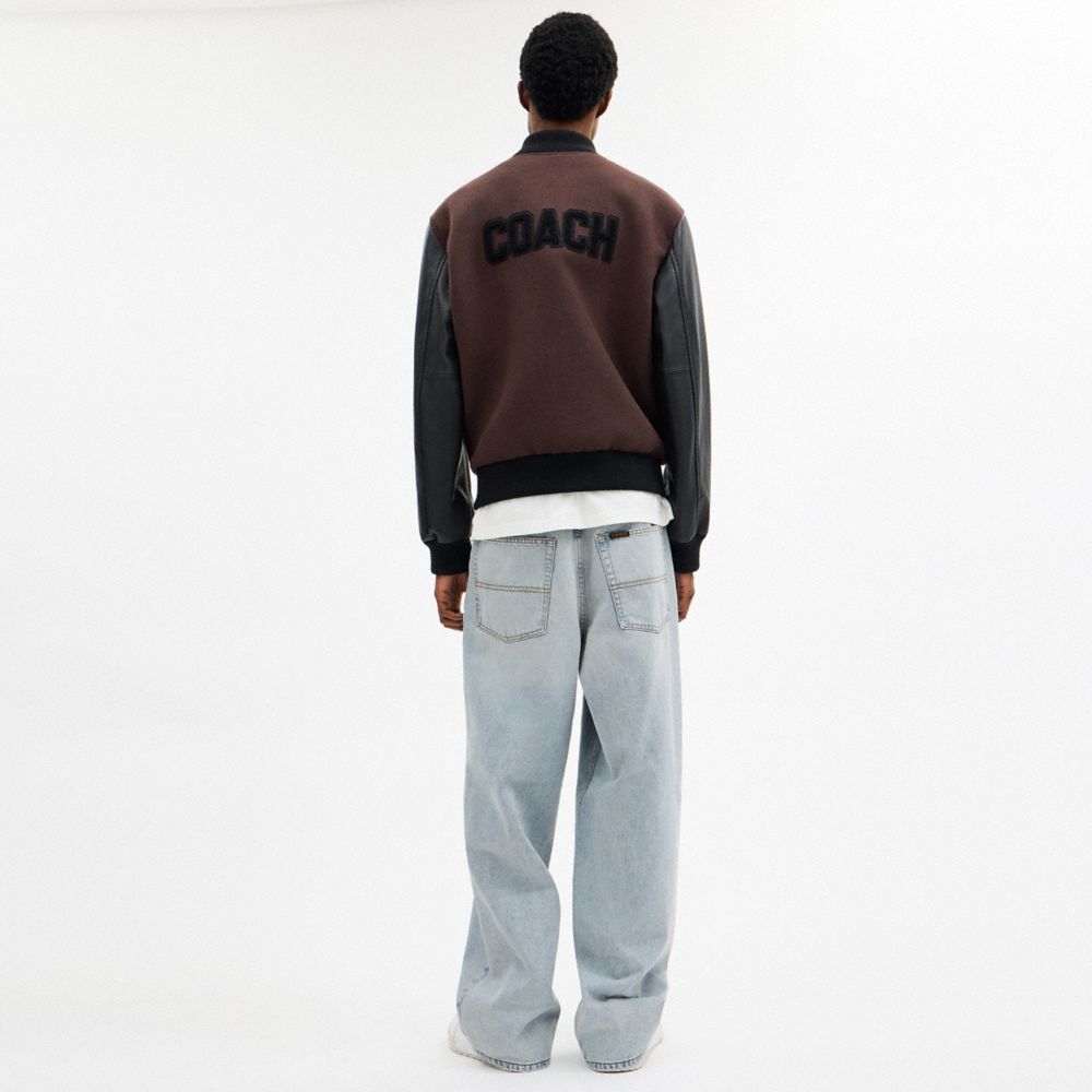COACH®,Baggy Denim Jeans In Organic Cotton,,Scale View