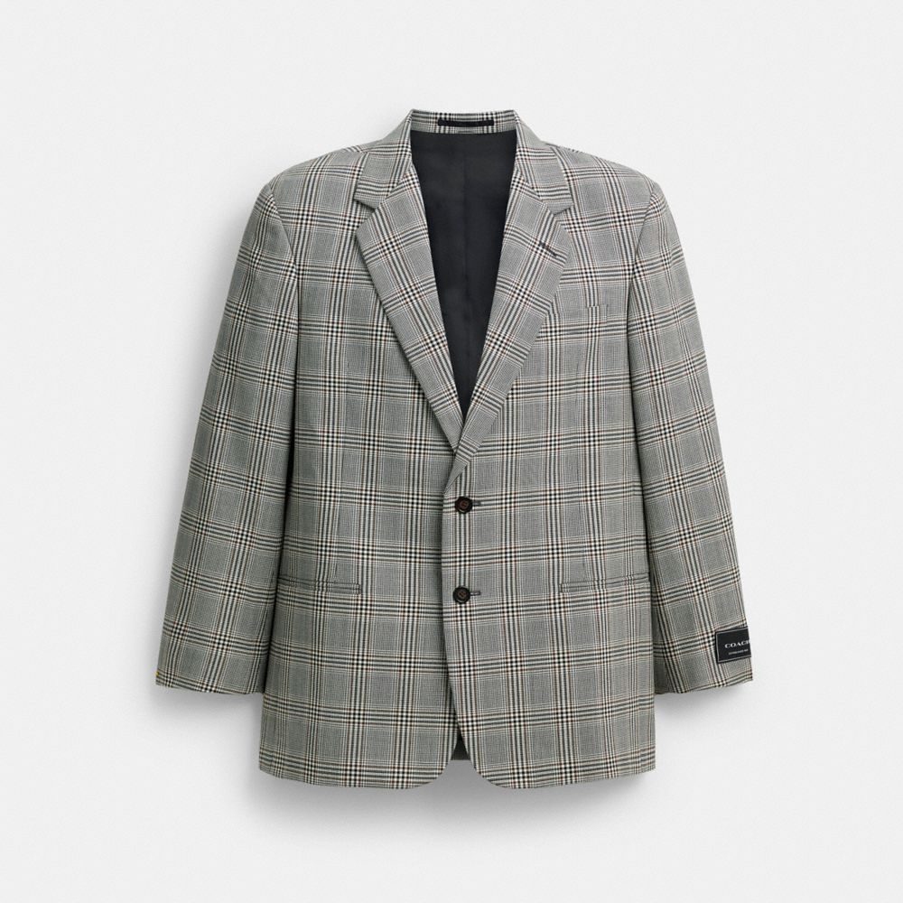Coach Two Button Blazer In Gray