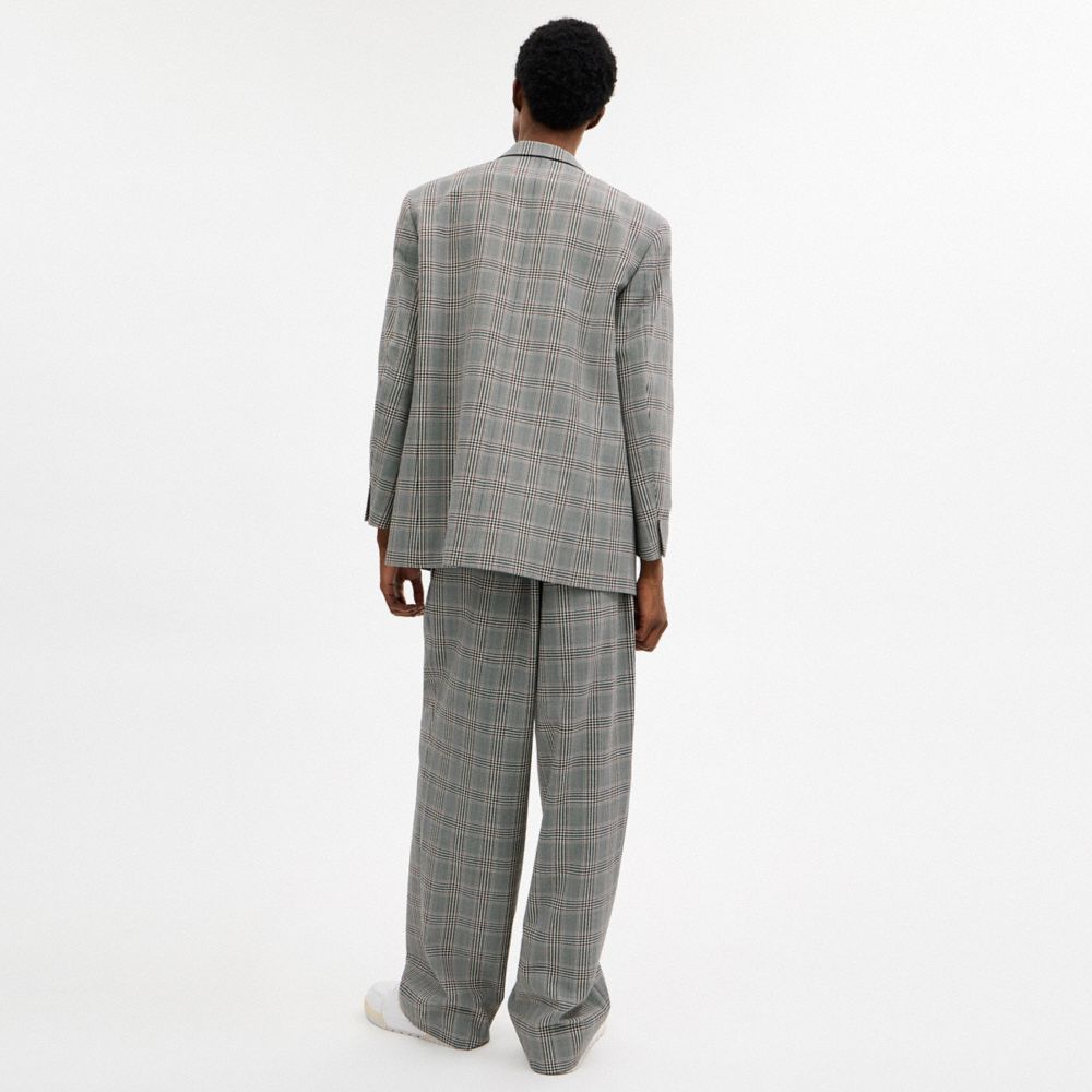 Coach Two Button Blazer In Gray