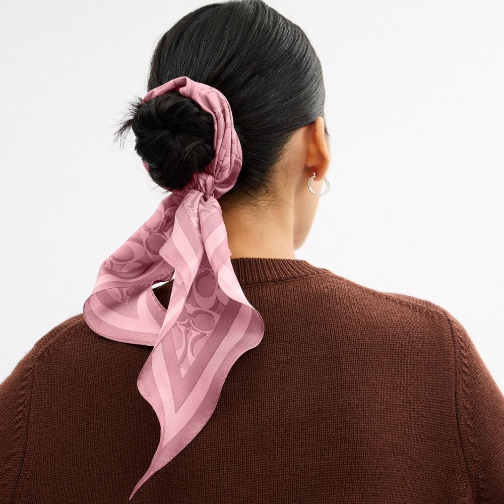 COACH®,Signature Silk Diamond Scarf,Silk,Bandana,Pattern,Casual,,Detail View