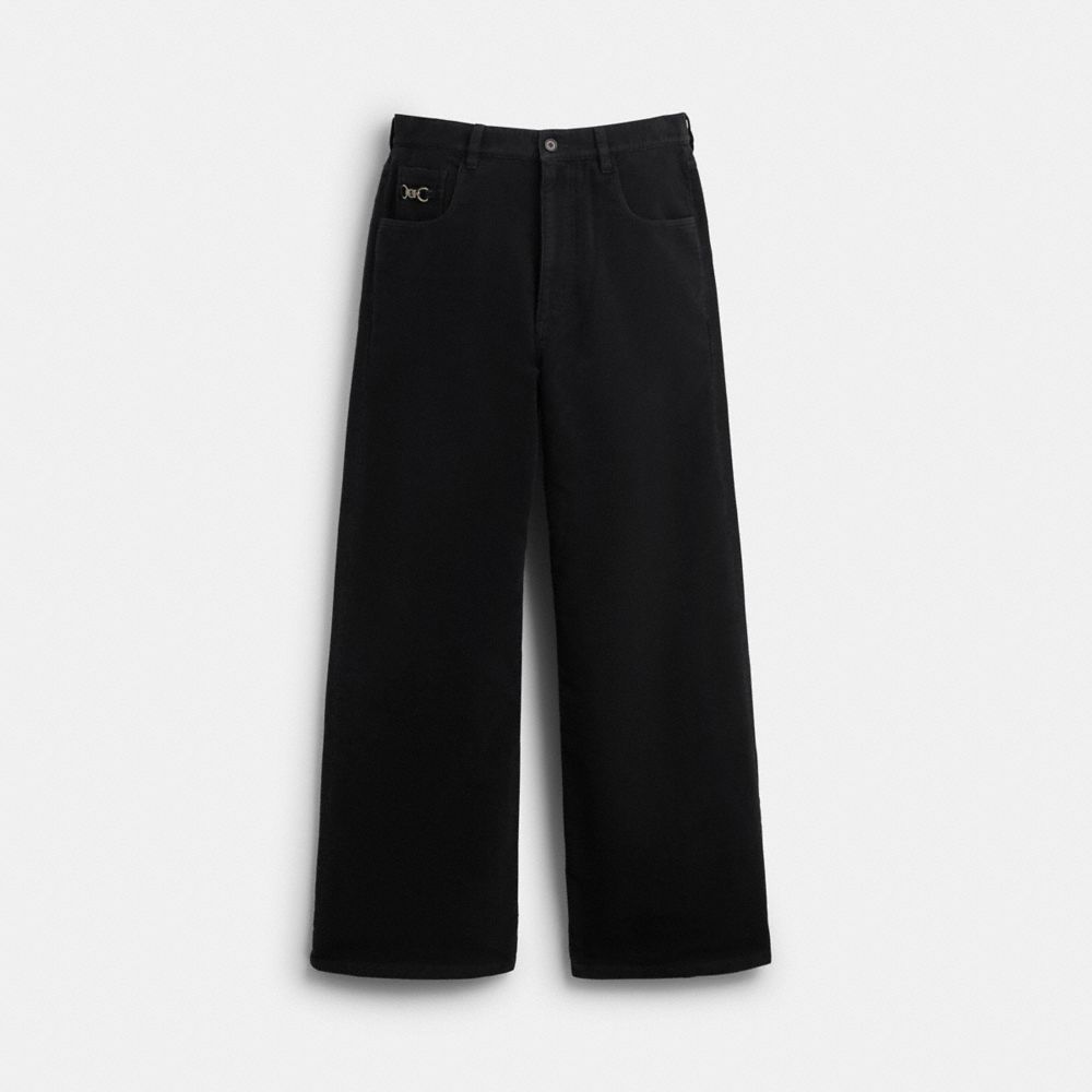 Coach Baggy Moleskin Pants In Black