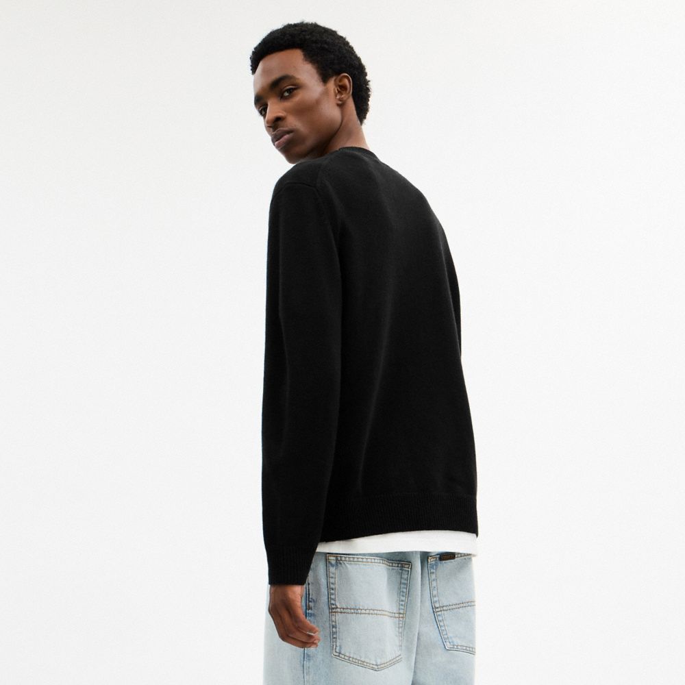 COACH®,Lightweight Bear Graphic Sweater,,Scale View