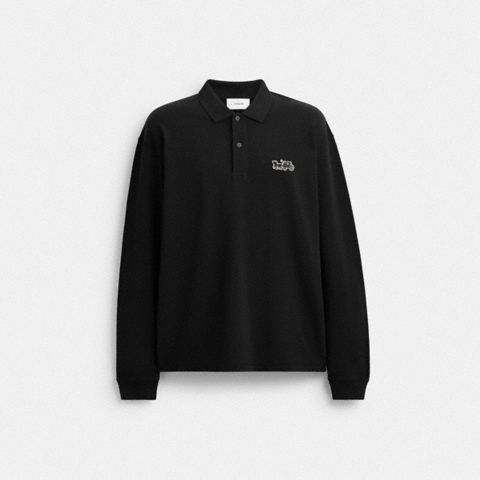 Мужские топы Coach Horse And Carriage Long Sleeve Polo