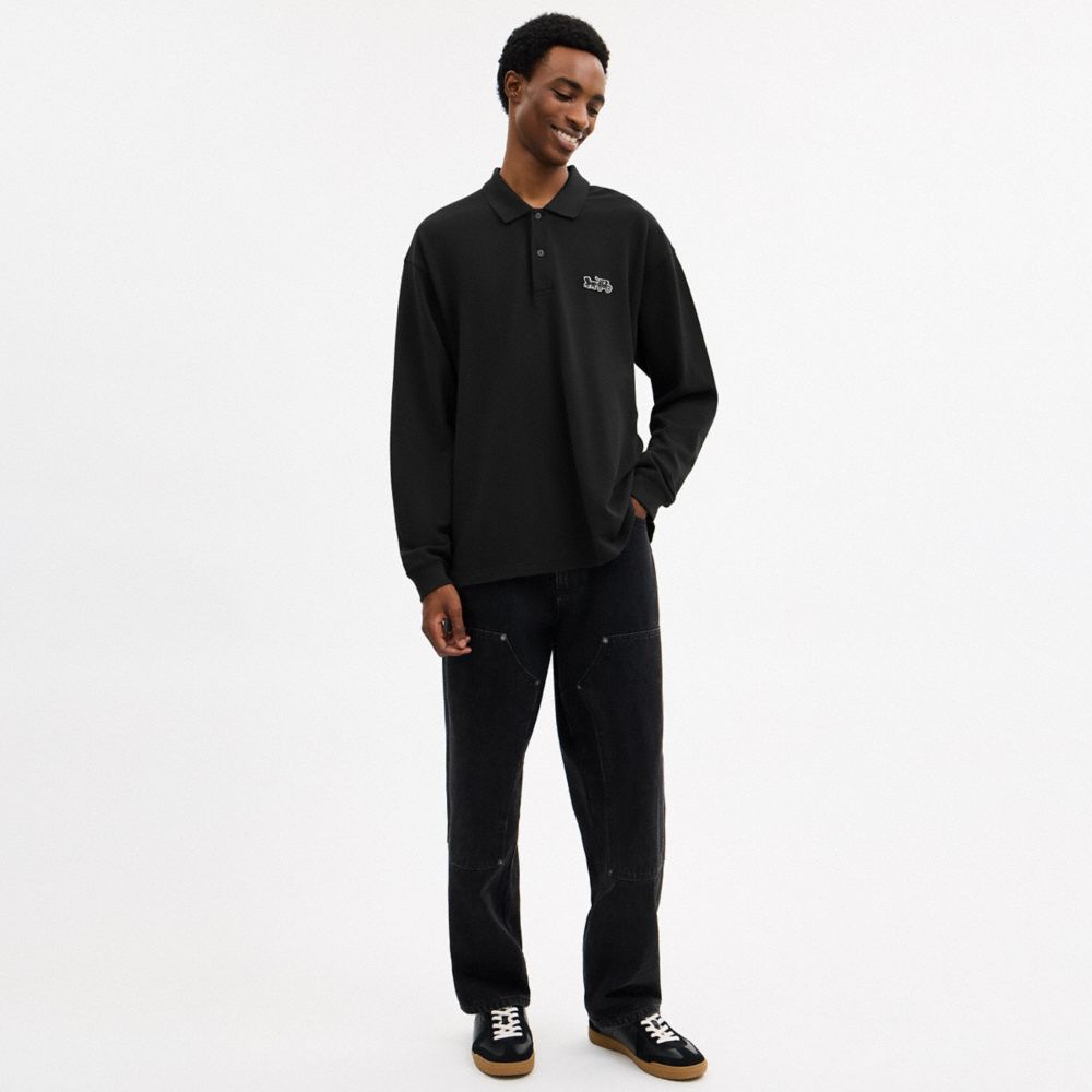 Мужские топы Coach Horse And Carriage Long Sleeve Polo — фото 2