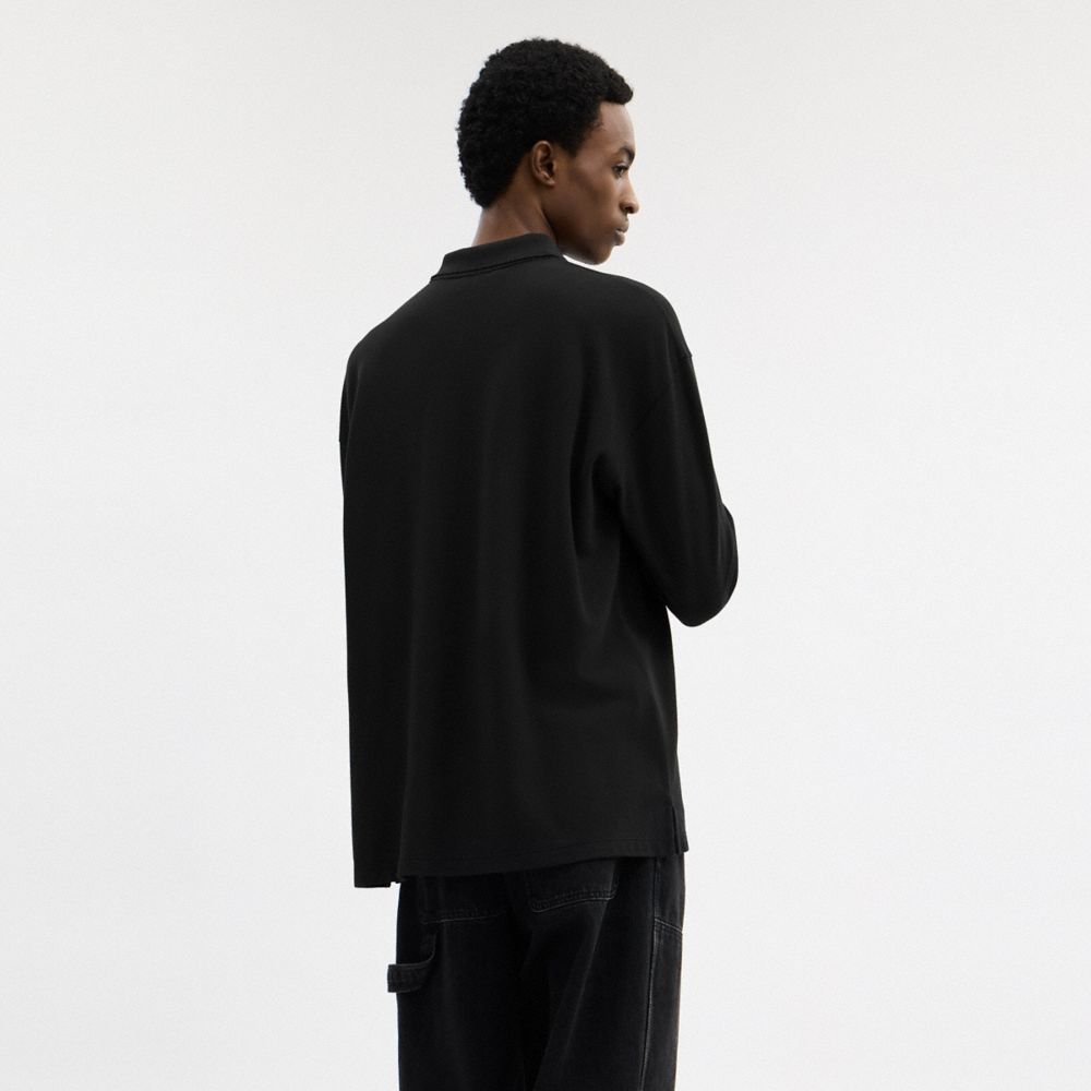 Мужские топы Coach Horse And Carriage Long Sleeve Polo — фото 3