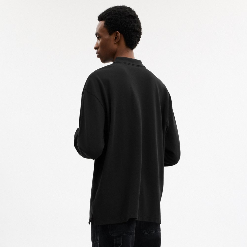 Мужские топы Coach Horse And Carriage Long Sleeve Polo — фото 4